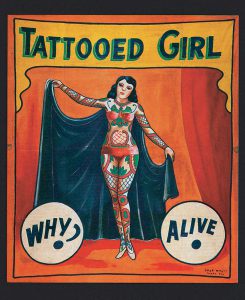 Tattooed Girl carnival poster