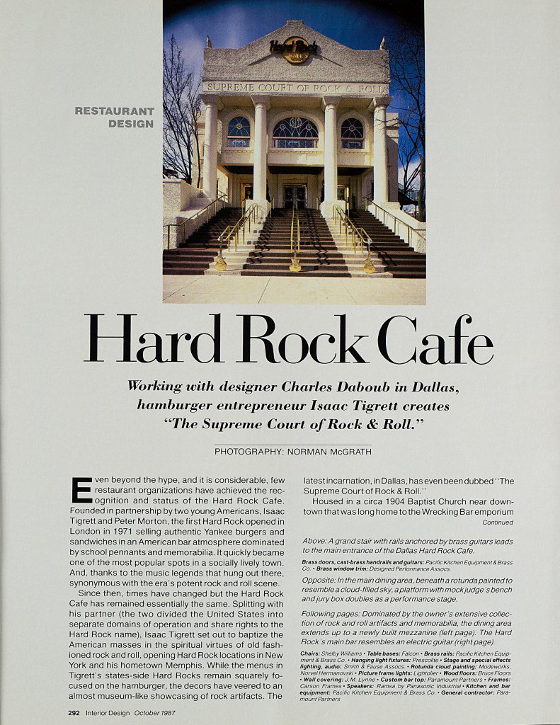 Interior Design – Isaac Tigrett Official Website