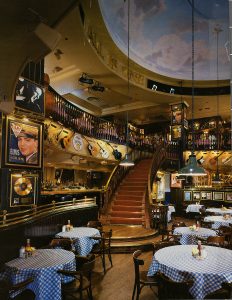 Grand staircase and dining area, Dallas Hard Rock Cafe