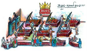 Bozo's Kitchen B-B-Q Pit with walk-thru